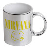 Mug ceramic, silver mirror, 330ml