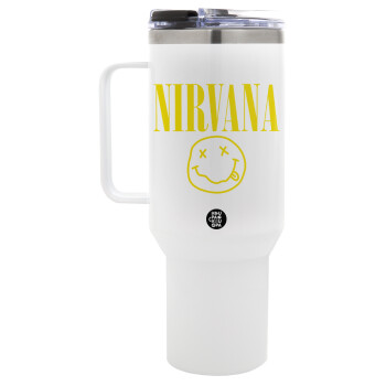 Nirvana, Mega Tumbler με καπάκι, διπλού τοιχώματος (θερμό) 1,2L