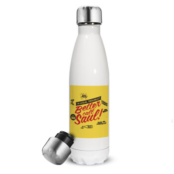 Better Call Saul, Metal mug thermos White (Stainless steel), double wall, 500ml