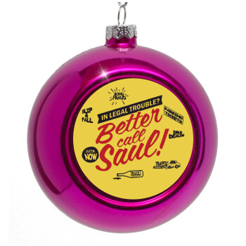 Better Call Saul, Purple Christmas tree ornament bauble 8cm