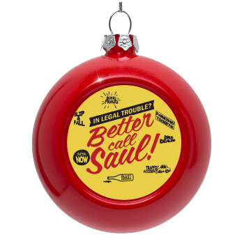 Better Call Saul, Red Christmas tree ornament bauble 8cm