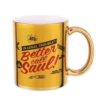 Better Call Saul, Mug ceramic, gold mirror, 330ml