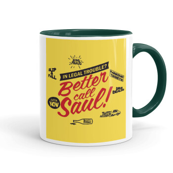 Better Call Saul, Mug colored green, ceramic, 330ml