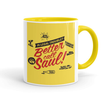 Better Call Saul, Mug colored yellow, ceramic, 330ml