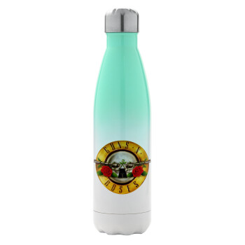 Guns N' Roses, Metal mug thermos Green/White (Stainless steel), double wall, 500ml