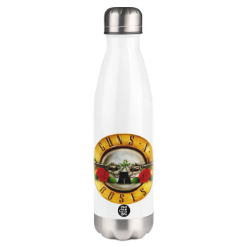 Guns N' Roses, Metal mug thermos White (Stainless steel), double wall, 500ml