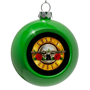 Guns N' Roses, Green Christmas tree ornament bauble 8cm