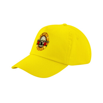 Guns N' Roses, Child's Baseball Cap, 100% Cotton Twill, Yellow (COTTON, CHILD, UNISEX, ONE SIZE)