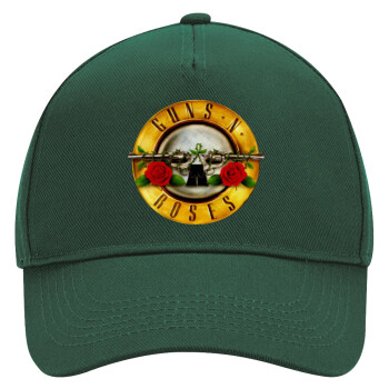 Guns N' Roses, Adult Ultimate Hat GREEN, (100% COTTON DRILL, ADULT, UNISEX, ONE SIZE)