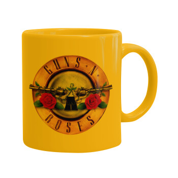 Guns N' Roses, Ceramic coffee mug yellow, 330ml (1pcs)