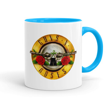 Guns N' Roses, Mug colored light blue, ceramic, 330ml