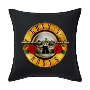 Guns N' Roses, Sofa cushion black 50x50cm includes filling
