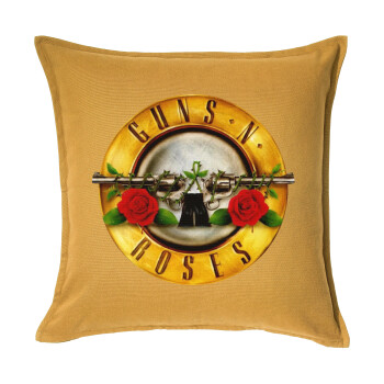 Guns N' Roses, Sofa cushion YELLOW 50x50cm includes filling