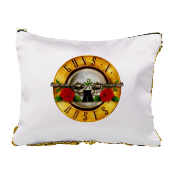 Guns N' Roses, Sequin Gold Pouch Cosmetic Bag