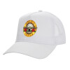 Structured Trucker Adult Hat, with Mesh, WHITE (100% COTTON, ADULT, UNISEX, ONE SIZE)