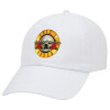 Adult Baseball Cap White 5-panel (POLYESTER, ADULT, UNISEX, ONE SIZE)