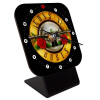 Quartz Wooden table clock with hands (10cm)