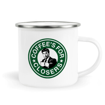 Coffee's for closers, Metallic enamel cup white 360ml