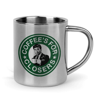 Coffee's for closers, Mug Stainless steel double wall 300ml