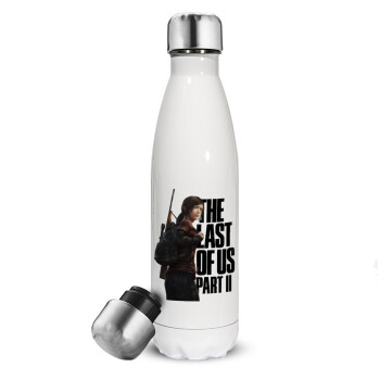 Last of us, Ellie, Metal mug thermos White (Stainless steel), double wall, 500ml