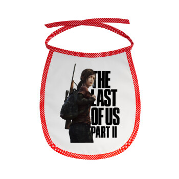 Last of us, Ellie, Σαλιάρα μωρού αλέκιαστη με κορδόνι Κόκκινη