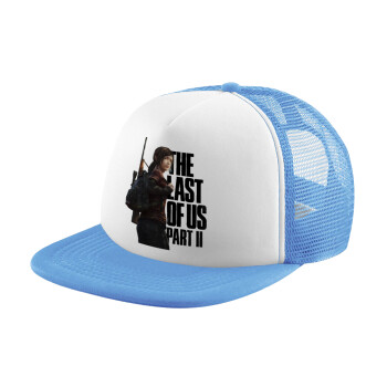 Last of us, Ellie, Child's Soft Trucker Hat with Blue/White Mesh (POLYESTER, CHILD, ONE SIZE)