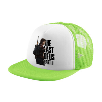 Last of us, Ellie, Adult Soft Trucker Hat with Mesh GREEN/WHITE (POLYESTER, ADULT, ONE SIZE)