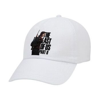 Last of us, Ellie, Adult Baseball Cap White 5-panel (POLYESTER, ADULT, UNISEX, ONE SIZE)