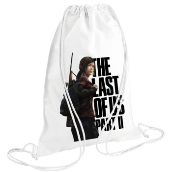 Last of us, Ellie, Backpack pouch GYMBAG white (28x40cm)