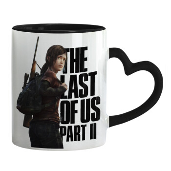 Last of us, Ellie, Mug heart black handle, ceramic, 330ml