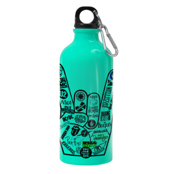 Best Rock Bands hand, Water bottle 600ml