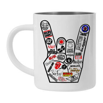 Best Rock Bands hand, Mug Stainless steel double wall 300ml