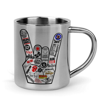Best Rock Bands hand, Mug Stainless steel double wall 300ml