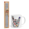 Easter Set, Ceramic Cup (330ml) & Easter aromatic flat candle (30cm) (GRAY)