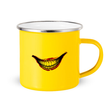 Joker smile, Yellow Enamel Metallic Cup 360ml