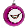 Purple Christmas tree ornament bauble 8cm