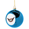 Blue Christmas tree ball ornament 8cm