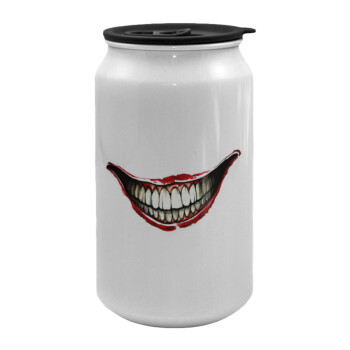 Joker smile, Κούπα ταξιδιού μεταλλική με καπάκι (tin-can) 500ml