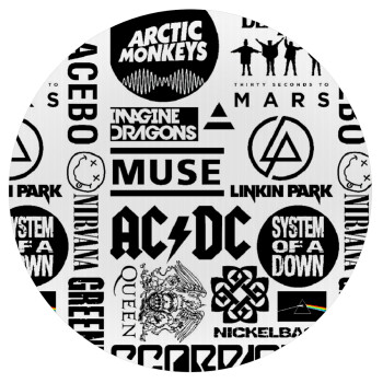 Best Rock Bands Collection, Mousepad Round 20cm