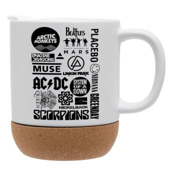 Best Rock Bands Collection, Ceramic coffee mug Cork (MAT), 330ml (1pcs)