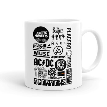 Best Rock Bands Collection, Ceramic coffee mug, 330ml (1pcs)