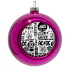 Purple Christmas tree ornament bauble 8cm