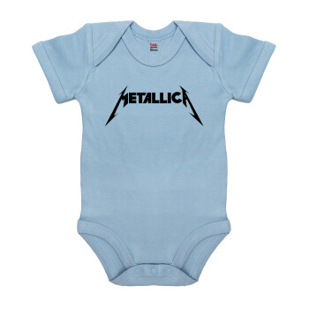 Metallica, Βρεφικό φορμάκι μωρού, 0-18 μηνών, Μπλε, 100% Organic Cotton, κοντομάνικο