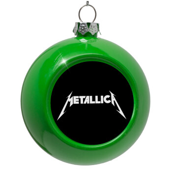 Metallica, Green Christmas tree ornament bauble 8cm