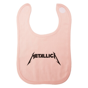 Metallica, Σαλιάρα με Σκρατς ΡΟΖ 100% Organic Cotton (0-18 months)