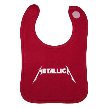 Metallica, Σαλιάρα με Σκρατς Κόκκινη 100% Organic Cotton (0-18 months)