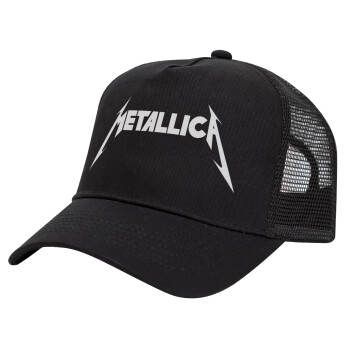 Metallica logo, Καπέλο Trucker με Δίχτυ, Μαύρο, (ΒΑΜΒΑΚΕΡΟ, ΠΑΙΔΙΚΟ, UNISEX, ONE SIZE)