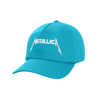 Metallica logo, Καπέλο Ενηλίκων Baseball, 100% Βαμβακερό,  Γαλάζιο (ΒΑΜΒΑΚΕΡΟ, ΕΝΗΛΙΚΩΝ, UNISEX, ONE SIZE)