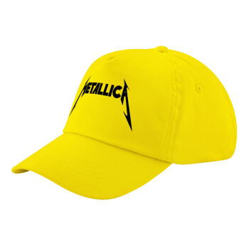 Metallica, Child's Baseball Cap, 100% Cotton Twill, Yellow (COTTON, CHILD, UNISEX, ONE SIZE)