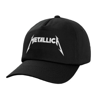 Metallica logo, Καπέλο παιδικό Baseball, 100% Βαμβακερό,  Μαύρο